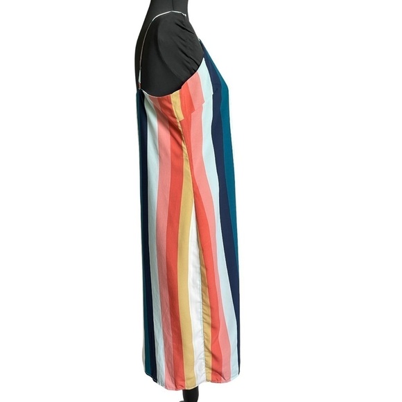 Volcom Flavor Up Striped Cami Slip Dress | Size M | Rainbow Boho - Picture 7 of 14